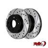 Front 10" Drilled & Slotted Upgraded Vented Rotors / Discs - PAIR (Toyota)