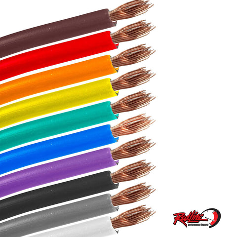 16 Gauge Primary Automotive Wire - Assorted Colors x Meter or 100ft Roll