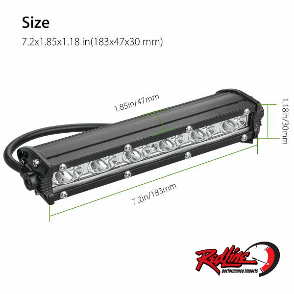 18W 7" Flood LED Work Light Bar