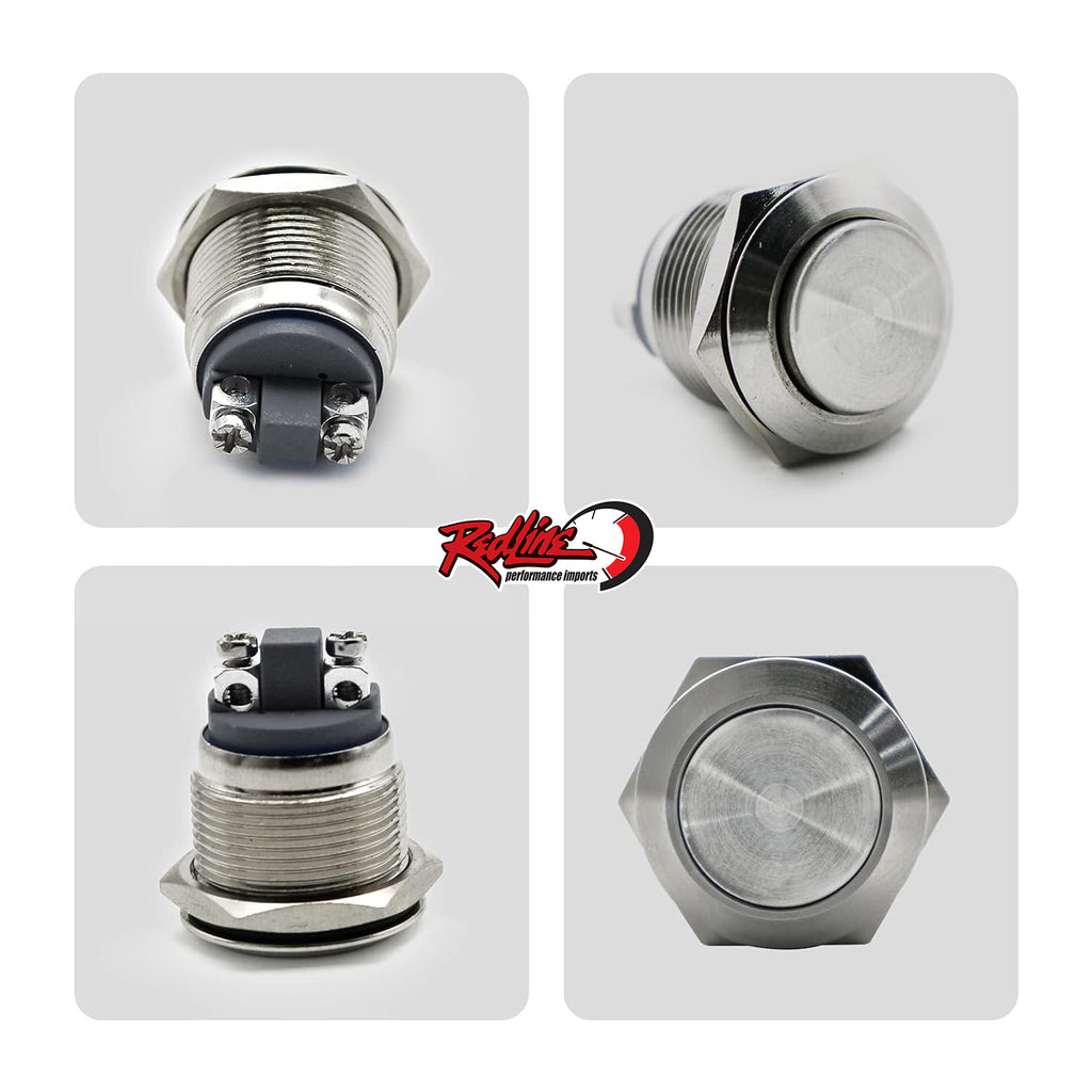 19mm Momentary Push Button Switch (Horn Type Button) - Stainless Steel