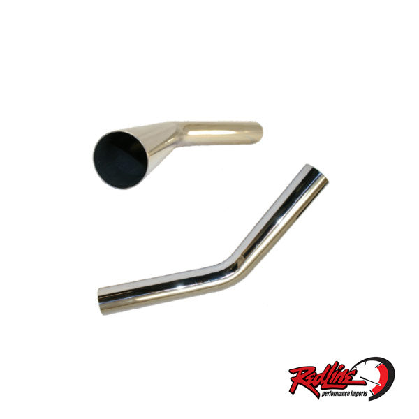 2.5"  45 Degree 304 Stainless Exhaust Mandrel Bend - 2FT length