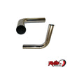 2.5"  90 Degree 304 Stainless Exhaust Mandrel Bend - 2FT length