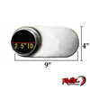 2.5" Single Chamber Offset Oval Muffler