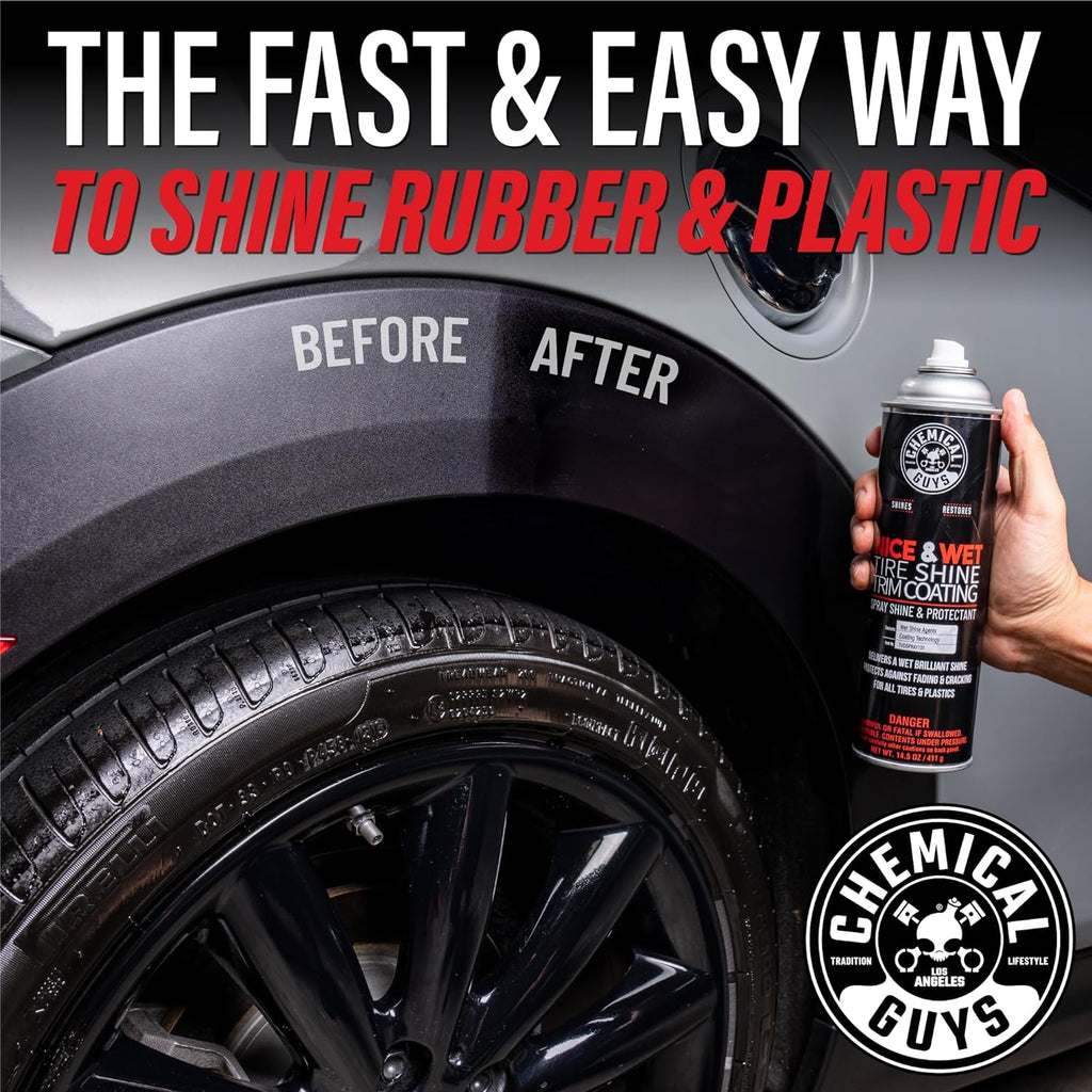 Chemical Guys - Nice & Wet Tire Shine Trim for Rubber/Plastic/Vinyl TVDSPRAY101 14.5OZ