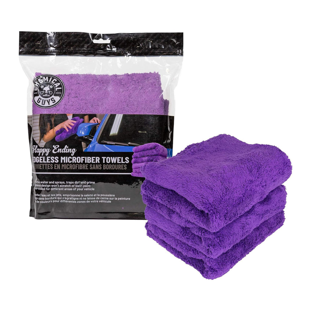 Chemical Guys - 3Pack Happy Ending Edgeless Premium Microfiber Towels MIC35003