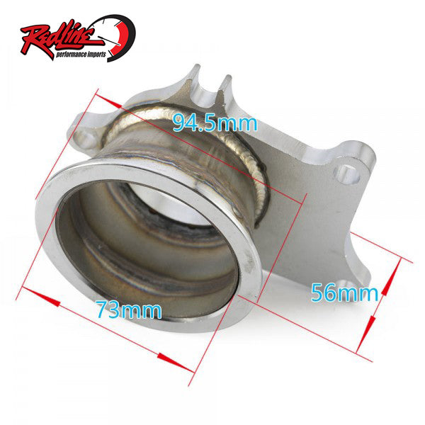 T3/T4 5 Bolt To 3" Vband Stainless Steel Downpipe Adapter