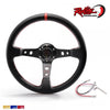 350mm OMP Style Deep Dish PVC Steering Wheel with Horn Button