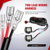 Nilight LED Light Bar Wiring Harness Kit - 2 Leads 16AWG Medium Duty 12V