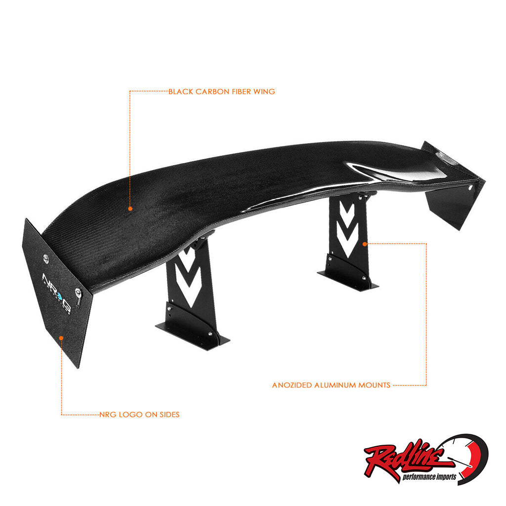 NRG Carbon Fiber 59" GT Style Wing Spoiler