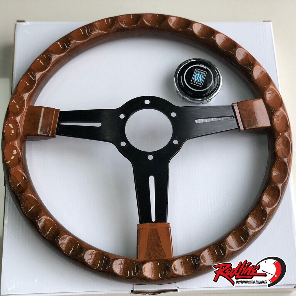 NARDI Style 350mm Woodgrain Finish Steering Wheel