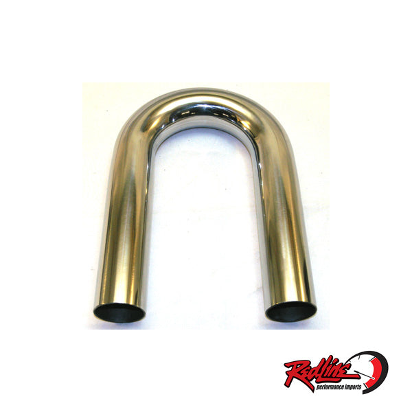 2.5"  180 Degree / 'U' 304 Stainless Exhaust Mandrel Bend - 2FT length