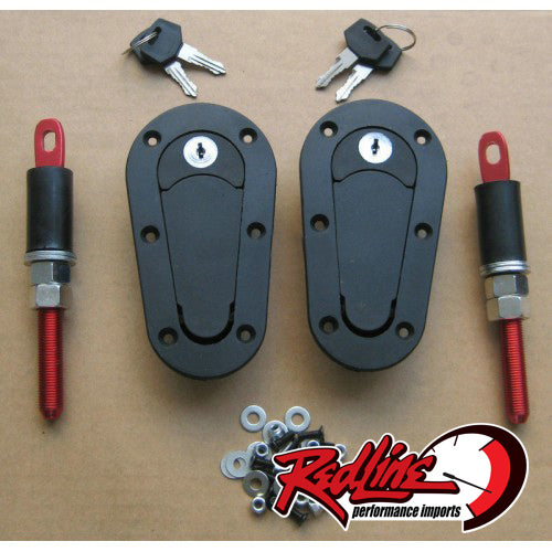 Epman Aerocatch Style Flush Hood Latch & Pin Kit Black