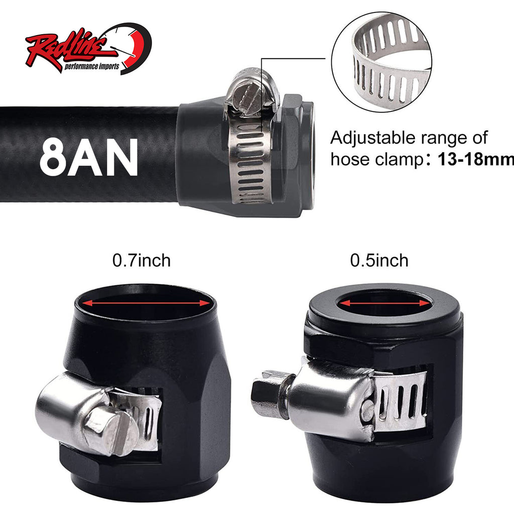 6AN / 8AN Hex Hose Finisher Clamp