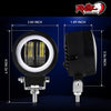 2.9" LED Circle Light Pods with Halos & Bracket - PAIR