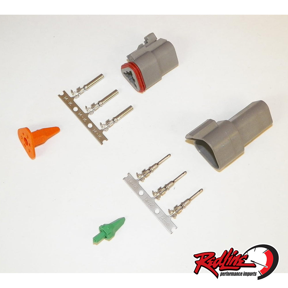 Deutsch 3-pin Connector Kit for 14/ 16/ 18 Gauge Wire