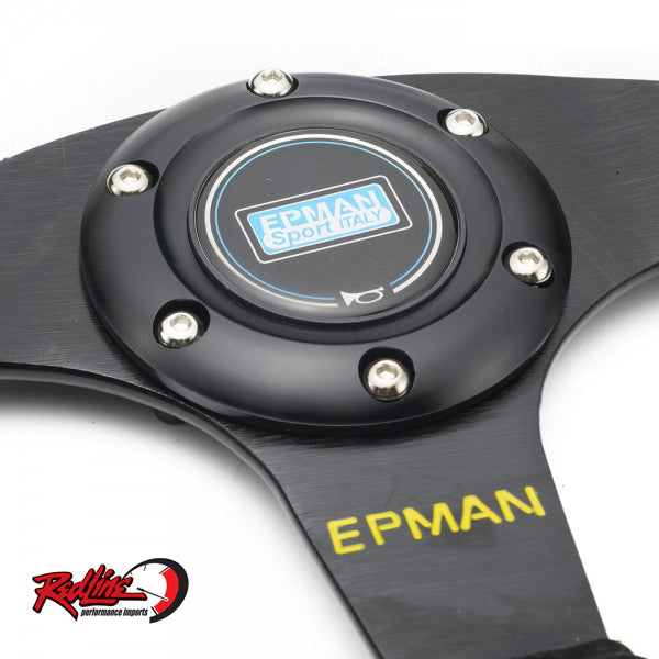 Epman 14inch 350mm Flat Steering Wheel - Suede