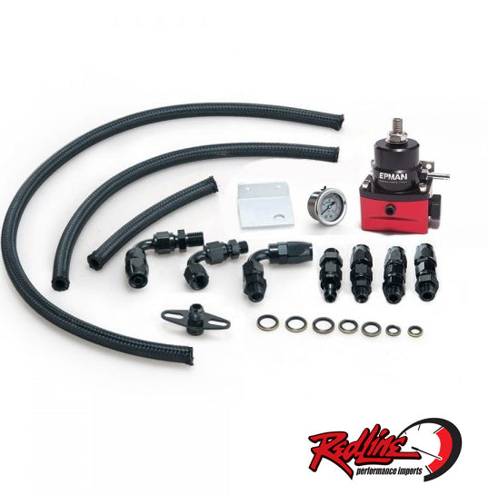 Aeromotive Style Fuel Pressure Regulator Kit w -6an fittings, hose & gauge