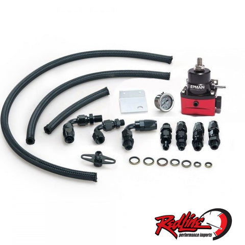 Aeromotive Style Fuel Pressure Regulator Kit w -6an fittings, hose & gauge