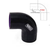 Silicone 90 Degree Bend - 4 Ply Black