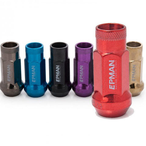 EPMAN JDM FORGED STEEL OPEN HEAD EXTENDED LUG NUTS 21PC KIT M12x1.5 / M12x1.25