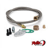 T3/T4 Universal Braided OIl Feed Line Kit with 2 Bolt Adapter / Restrictor