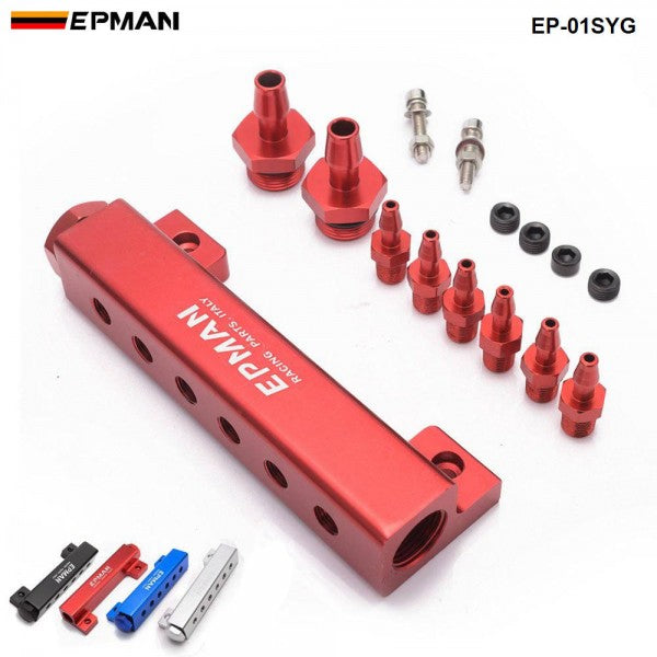 6 Port Billet Aluminum Vacuum Manifold Kit