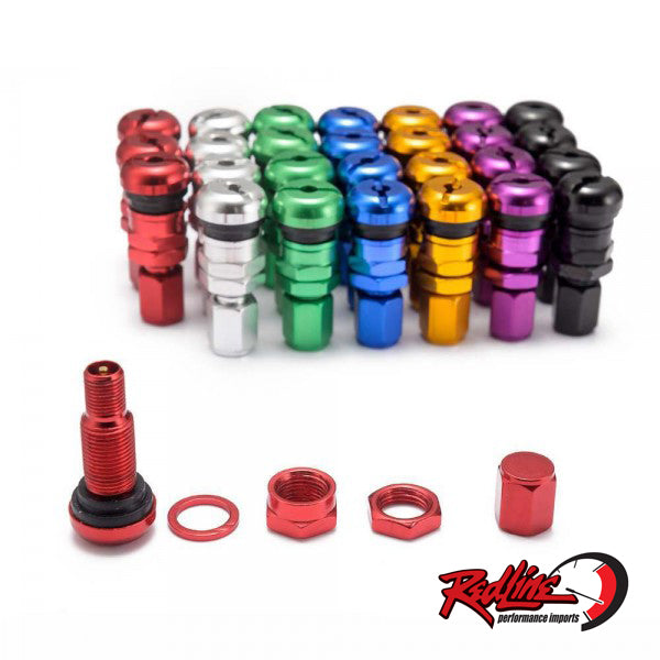 4pcs Aluminum Tire Valve Stems & Caps