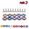 Universal 10PC Beveled Head Anodized Fender Washer Kit with Bolts M6x20mm