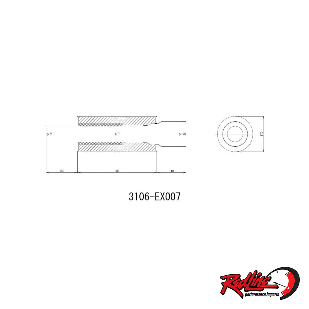 HKS Universal Stainless Hi Power Muffler 2.5" and 3" Inlet