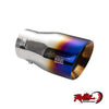 Universal 3" In, 4" Out Burnt Slanted Muffler Tip with HKS logo