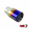 Universal 2.5" In, 3.5" Out Burnt Muffler Straight Tip with HKS logo