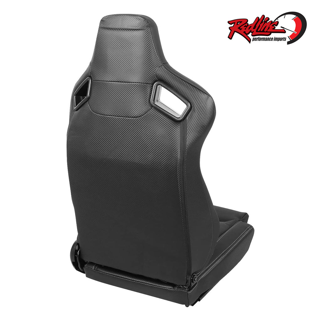 J2 Engineering Reclineable Black Bucket Seats - PAIR with sliders