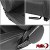 J2 Engineering Reclineable Black Bucket Seats - PAIR with sliders