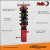 MaXpeedingrods 24way Adjustable Coilover Kit w Camber Plates - AE Series Corolla