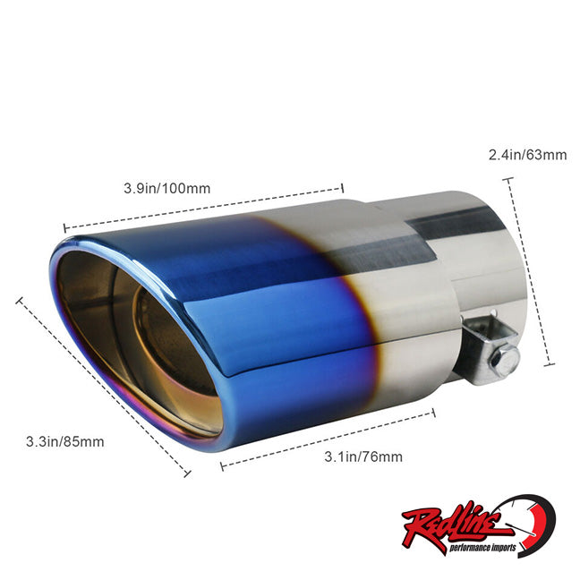 Universal Oval Burnt Stainless Muffler Tip