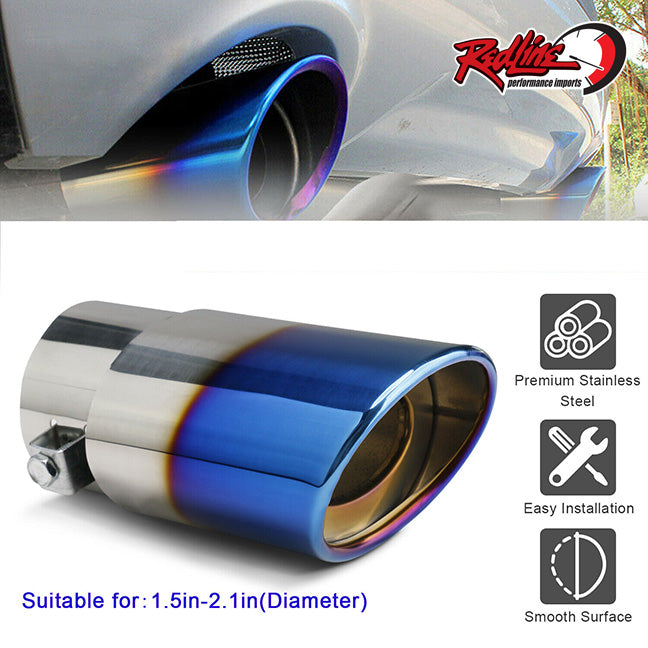 Universal Oval Burnt Stainless Muffler Tip