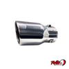 Universal Rolled Tip Stainless Steel Exhaust Tip - 2.25" In, 3" Out