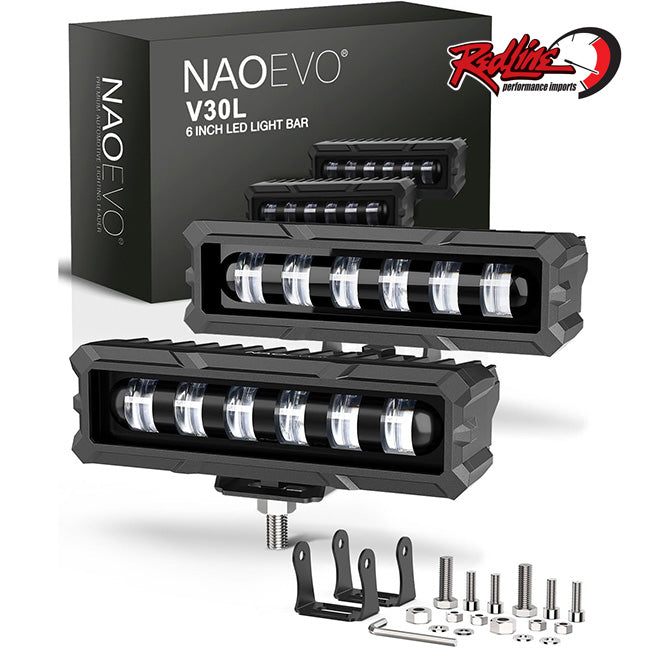 NAOEVO 6 inch Led Light Bar, 50W - PAIR