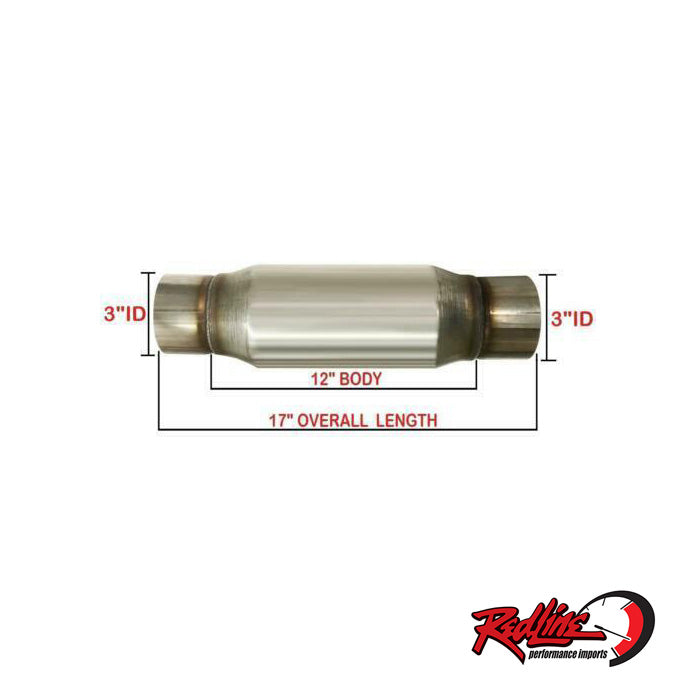 3" Inlet Universal Resonator - 12" x 4"