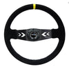 NRG 350mm DUAL SPOKE Deep Dish Suede Steering Wheel