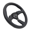 NRG DUAL BUTTON 350mm 2" Deep Comfort Grip Suede Steering Wheel