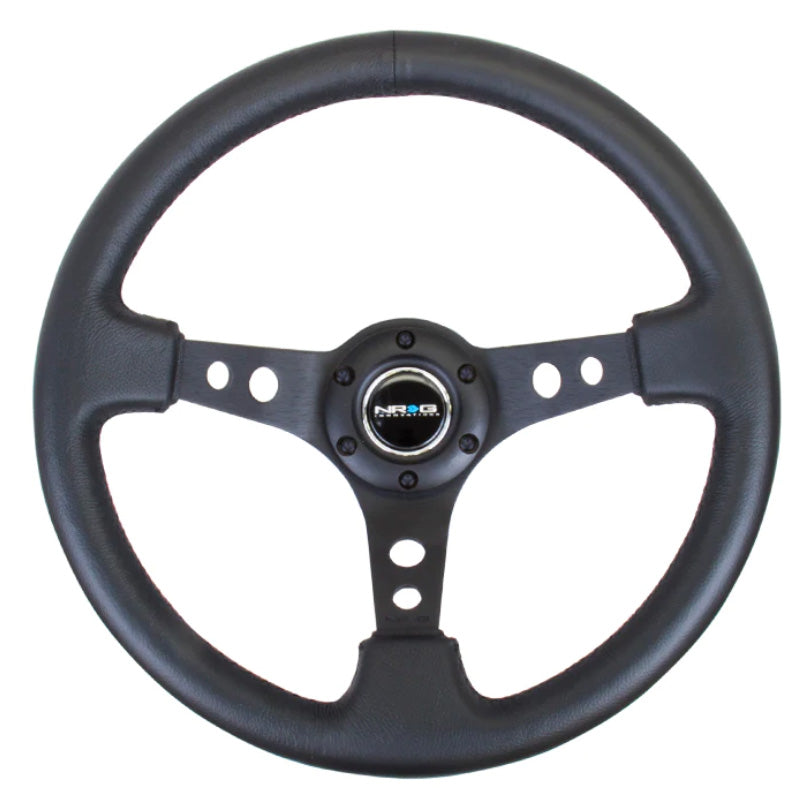 NRG 350mm Leather Deep Dish Reinforced Steering Wheel