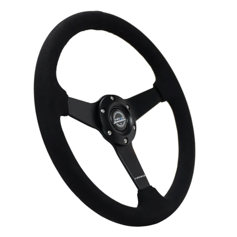 NRG 350mm Alcantara Flat Reinforced Steering Wheel