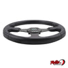 14inch 350mm Flat Steering Wheel (Black) - PVC