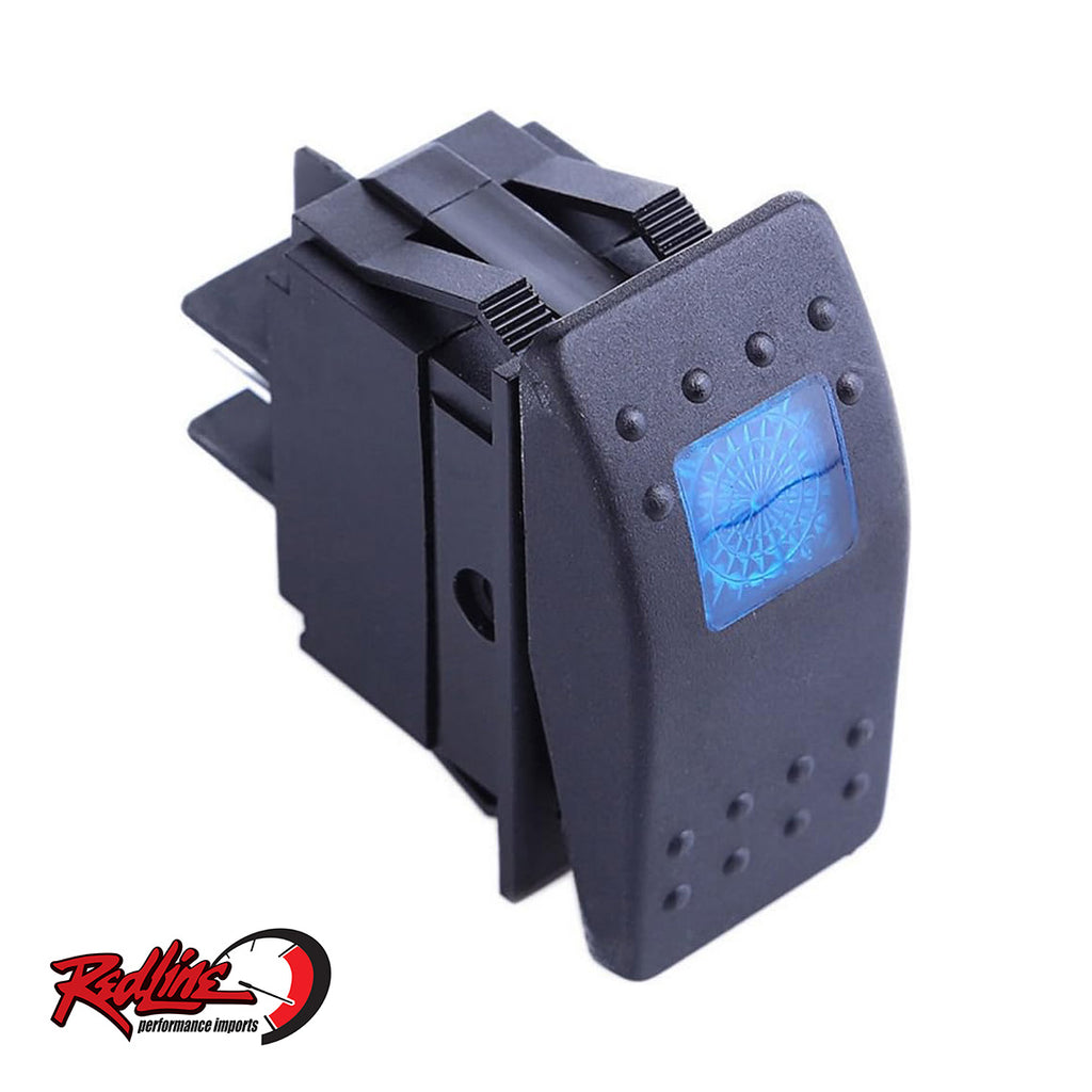 Rectangle LED Rocker Switch 12V, 20A or 24V 10A, 4 Pin