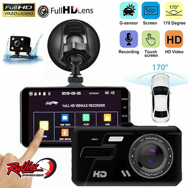 1080p Touch Screen Dash Cam & Reverse Cam