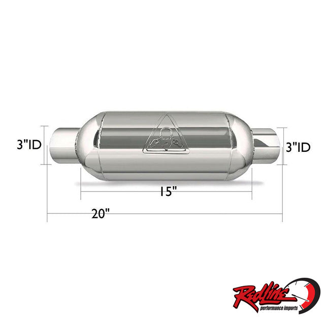 3" Turbine Style Straight Through Muffler