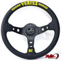 VERTEX 325mm Leather Deep Dish Steering Wheel - Yellow