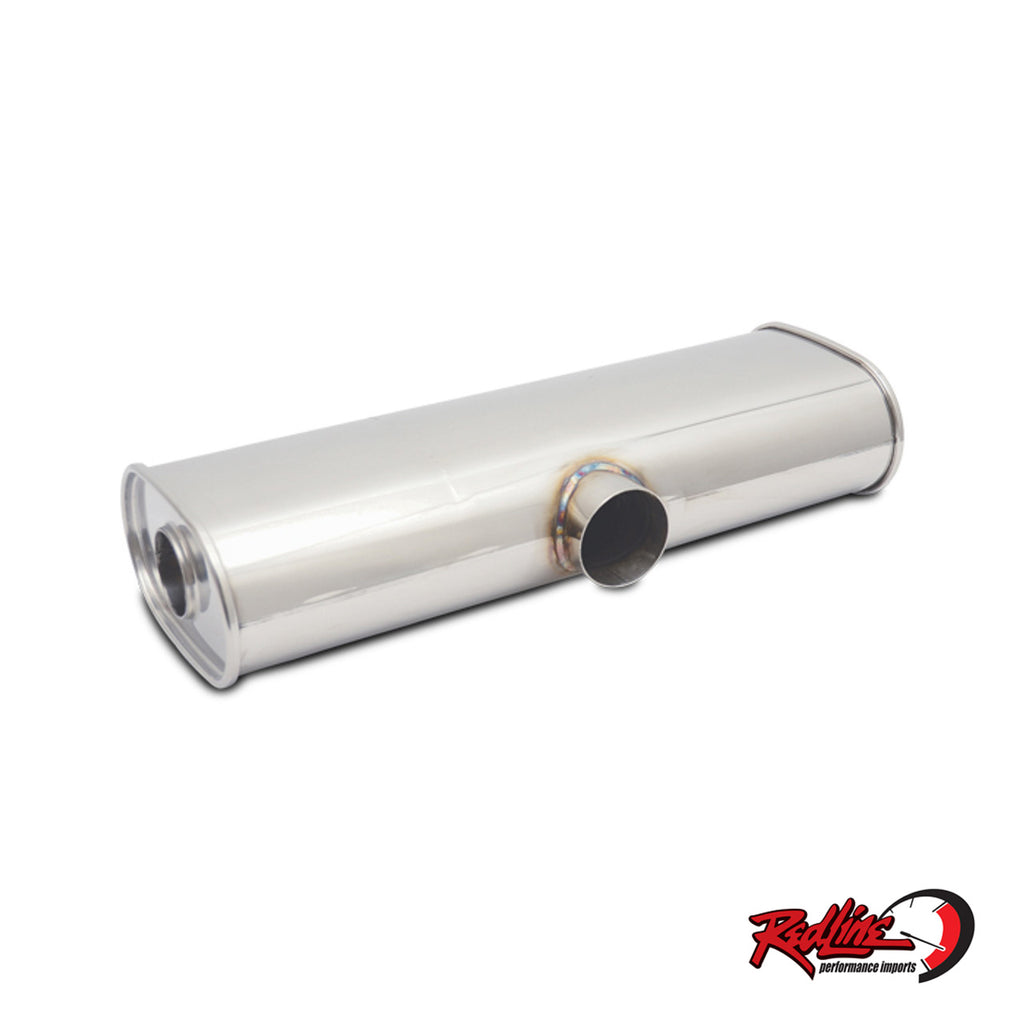 Vibrant Transverse Oval Muffler 2.5" In / Dual 2.25" Out