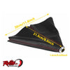 Universal Black PVC Grain Shift Boot Cover with Red/Blue/Yellow Stitching